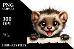 Funny Watercolor Crazy Looking Marten | Sublimation | Product Image 3