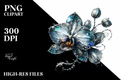 Detailed Shiny -like Orchid with Metalic Insertions Product Image 3