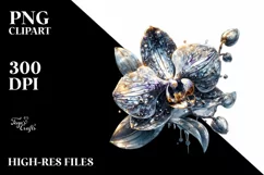 Detailed Shiny -like Orchid with Metalic Insertions Product Image 3