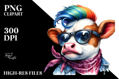 Goofy Cow Model Pose, PNG Product Image 2