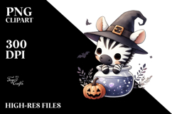 Cute Baby Zebra Popping Out from Witch Potion Product Image 2