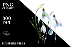 Snowdrop Made of Material, PNG Product Image 2