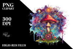 Magical Celestial Mushroom Tarot PNG Product Image 2
