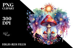 Magical Celestial Mushroom Tarot PNG Product Image 2