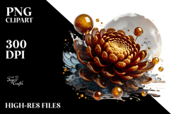 Abstract Marigold in Material, PNG Product Image 2
