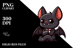 Cute Bat in Suit, Transparent PNG Product Image 2