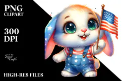 Cute Baby Rabbit with Big Eyes PNG Product Image 2