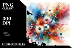 Abstract Colorful Daisy PNG Product Image 2