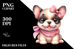 Baby French Bulldog with Big Eyes PNG Product Image 2