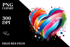 Colorful Simple Heart PNG Product Image 2