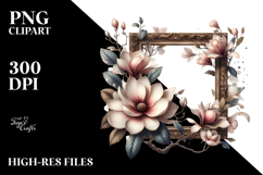 Abstract Glossy Magnolia PNG Product Image 2
