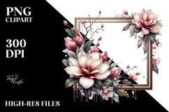Abstract Glossy Magnolia PNG Product Image 2