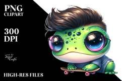 Energetic Baby Frog PNG Product Image 2