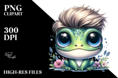 Energetic Baby Frog PNG Product Image 2