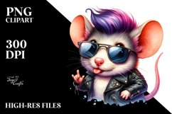 Funny Baby Mouse With Cool Hair PNG Product Image 3