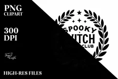 SPOOKY WITCH SOCIAL CLUB PNG Product Image 3