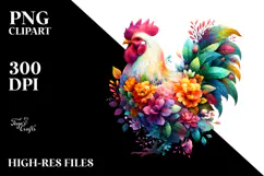 Vibrant Watercolor Chicken, 20 oz Tumbler Product Image 2