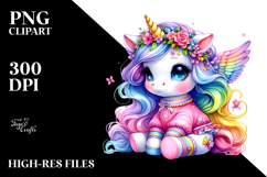 Playful and Colorful Unicorn, Cute and Playful PNG Product Image 2