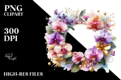 Colorful Horizontal Frame Gold Foil Clipart Product Image 2