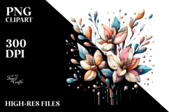 Pastel Wooden Stained Freesia, Transparent PNG Product Image 2