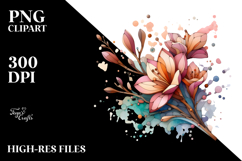 Pastel Wooden Stained Freesia, Transparent PNG Product Image 2