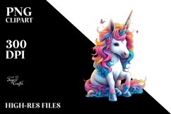 Colorful Baby Unicorn Buenos Aires PNG Product Image 3