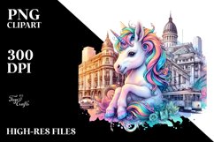 Colorful Baby Unicorn Buenos Aires PNG Product Image 1