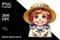 Shy Brittany Raincoat Clipart Product Image 3