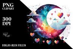 Simple Watercolor Moon, High-Res PNG Product Image 2