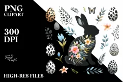 Watercolor Colorful Easter Clipart |T-shirt, Mug, Tumbler Product Image 1