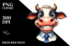 Funny Cow with Tie | Clipart Product Image 1
