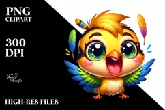 Colorful Baby Oriole Clipart Product Image 3