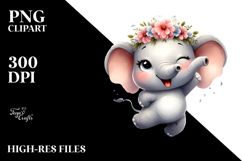 Cute Elephant Vector Art PNG Product Image 2