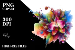 Colorful Orchid made of PNG Product Image 2