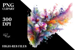 Colorful Orchid made of PNG Product Image 2