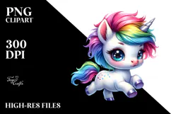 Cool Baby Unicorn, PNG Product Image 2