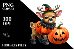 Cute Baby Elk Halloween | Sublimation Clipart Product Image 2