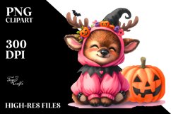 Cute Baby Elk Halloween | Sublimation Clipart Product Image 1