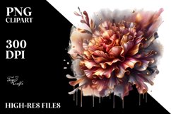 Watercolor Glossy Carnation Clipart Product Image 3