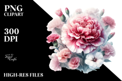 Washed Watercolor with Carnation | Clipart Product Image 2