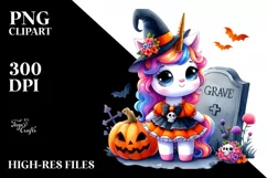 Cute Baby Unicorn Halloween | Sublimation Clipart Product Image 1