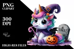 Cute Baby Unicorn Halloween | Sublimation Clipart Product Image 3