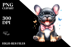 Watercolor Cute French Bulldog PNG Product Image 2