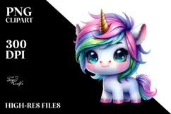 Cute Baby Unicorn PNG Product Image 2