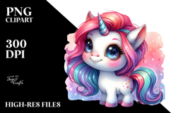 Cute Baby Unicorn PNG Product Image 2