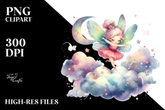 Colorful Cute Fairy Bouncing Clipart Product Image 2