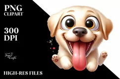 cute Labrador Retriever Watercolor Clipart Product Image 1