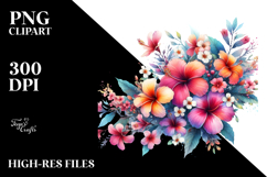 Colorful Hawaiian Flowers, Transparent PNG Product Image 2
