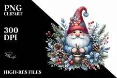 Mystical Winter Gnome, Transparent PNG Product Image 1
