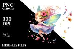 Colorful Watercolor Fairy with Wind Petals, 20 oz Tumbler Product Image 2